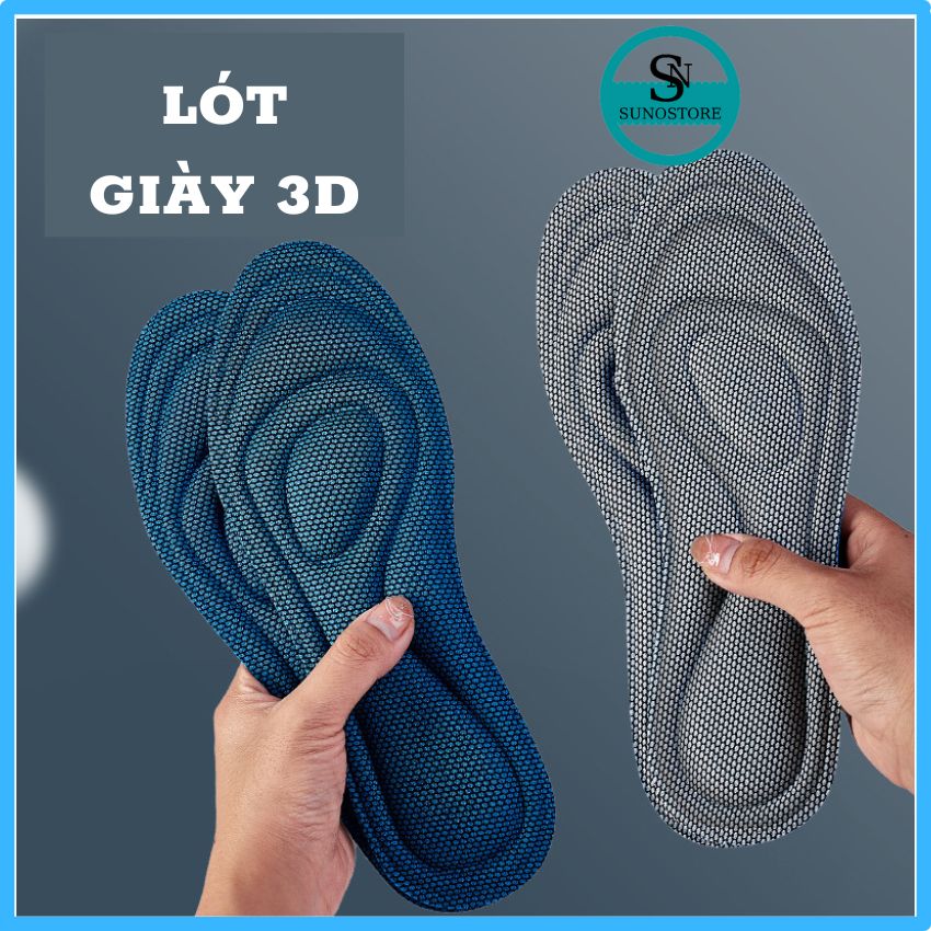 Lót giày 3d êm chân kháng khuẩn thông hơi dùng cho giày nam và nữ size từ 35 đến 44 suno store