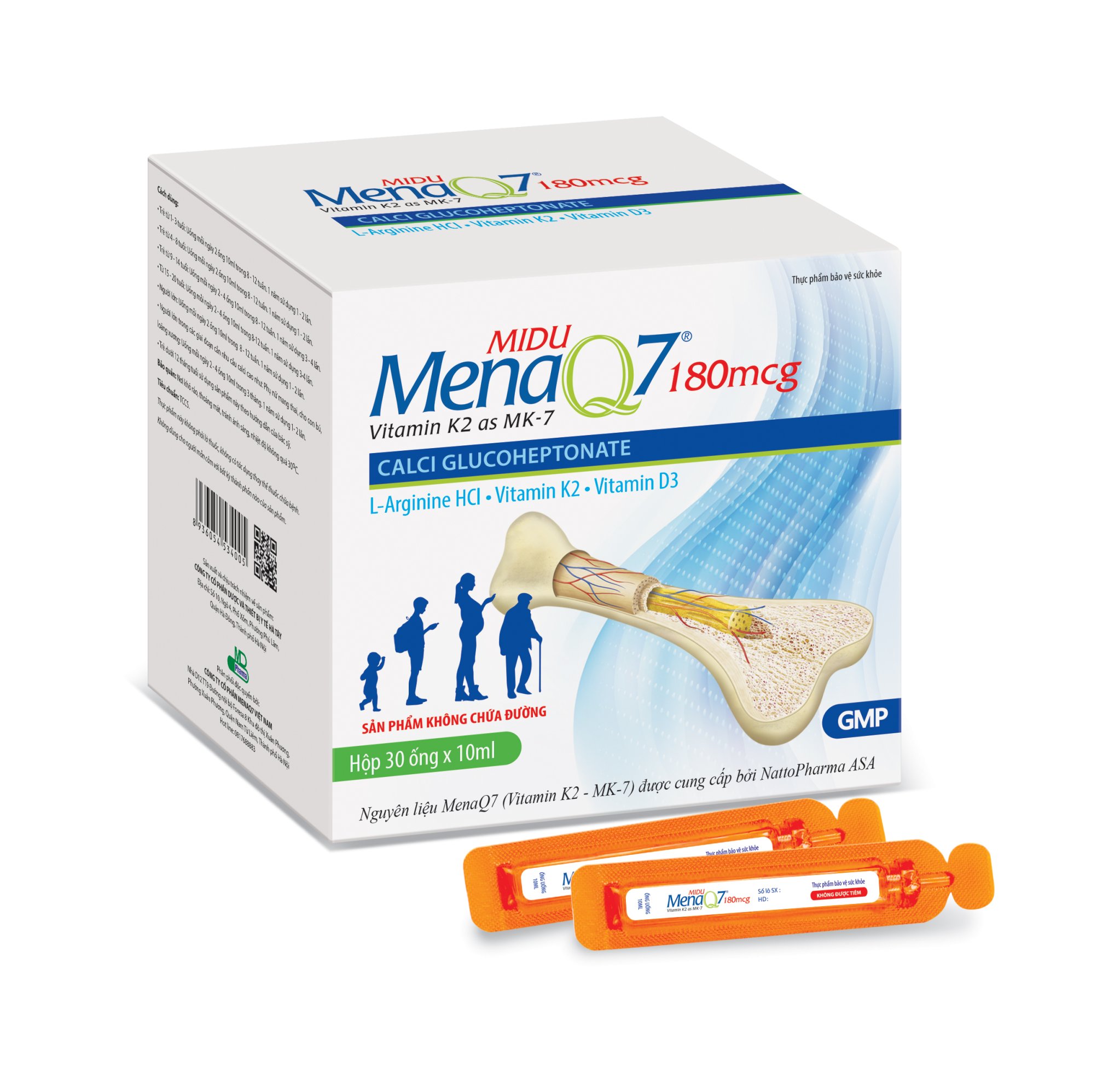 Mena midu q7 180mcg hộp 30 ống x 10ml