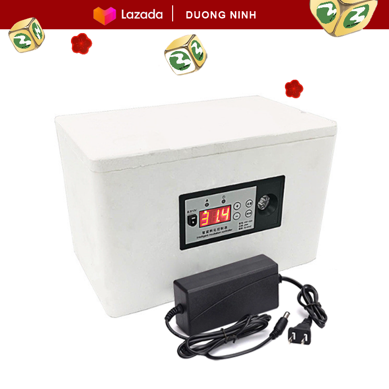 Máy ấp trứng mini tự cài bảng điều khiển có đèn soi trứng