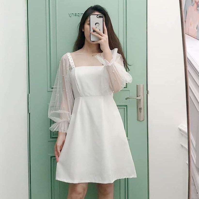 [HCM][Mới] Đầm dự tiệc đính ngọc chất vải dày mịn (Có big size)