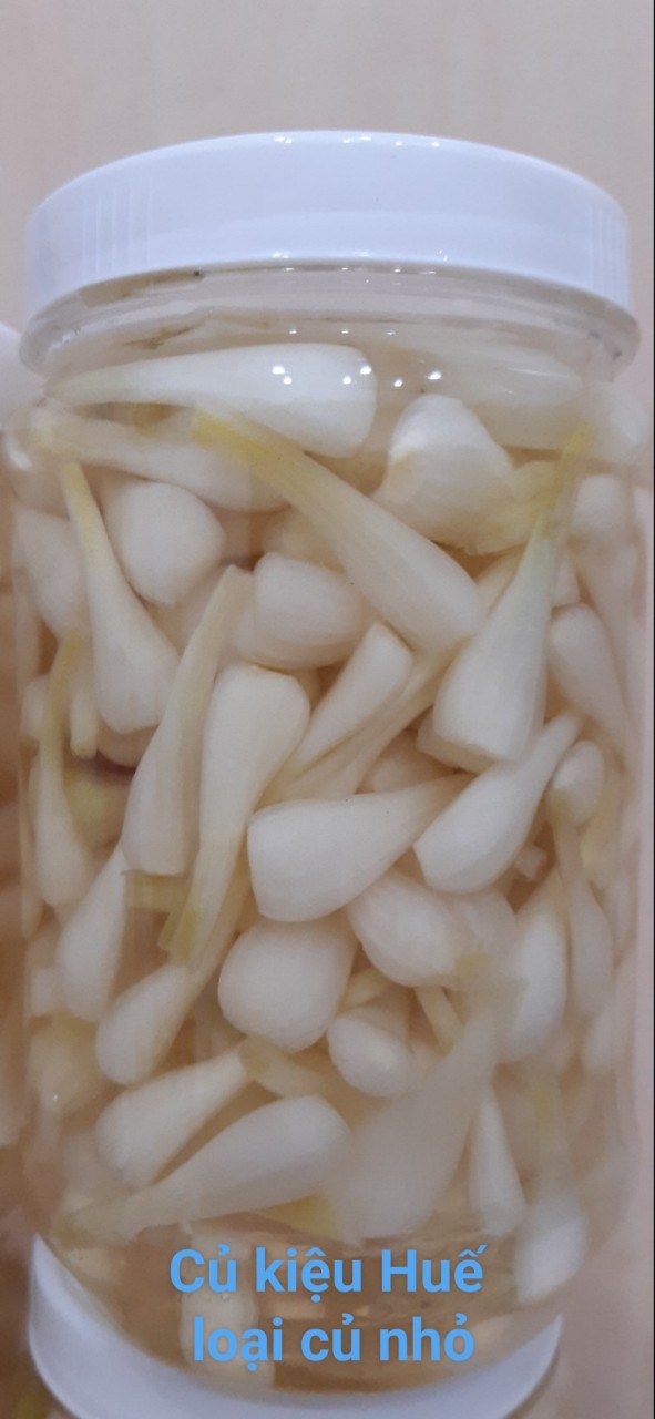 Hủ 500gr củ kiệu huế loại củ nhỏ ngâm chua ngọt nhà làm - thơm ngon
