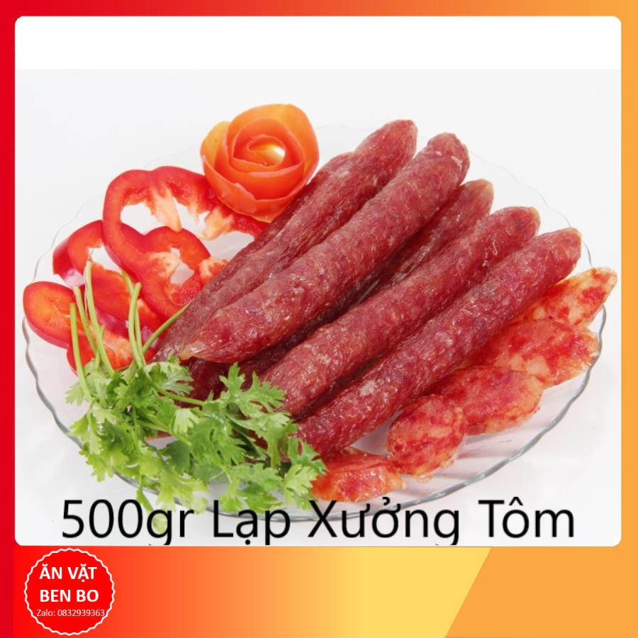 500gr lạp xưởng tôm k37.05 - ăn vặt benbo