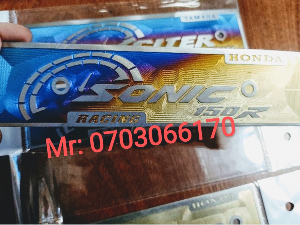 Bảng tên titan gắn xe exciter 150 exciter135 sonic raider satria winner gắn vừa các loại xe