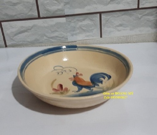 5 Đĩa con gà sâu lòng  20 cm ( sành)