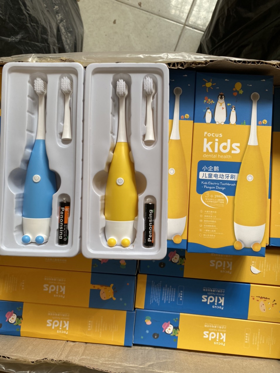 Bàn chải đánh rưng điện kids cho bé yêu - tặng kèm pin và 1 đầu bàn chải
