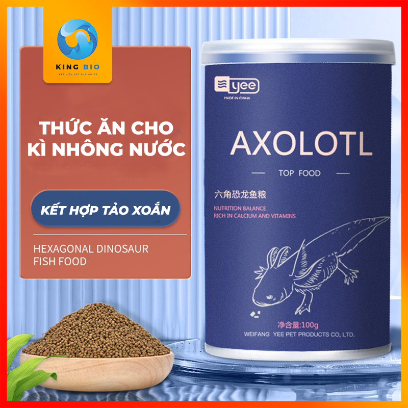 King Bio Cám yee axolotl - thức ăn dinh dưỡng cho rồng 6 sừng kỳ nhông nước