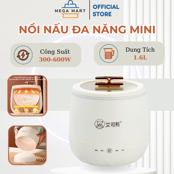 Nồi cơm điện mini thông minh đa năng, không dính