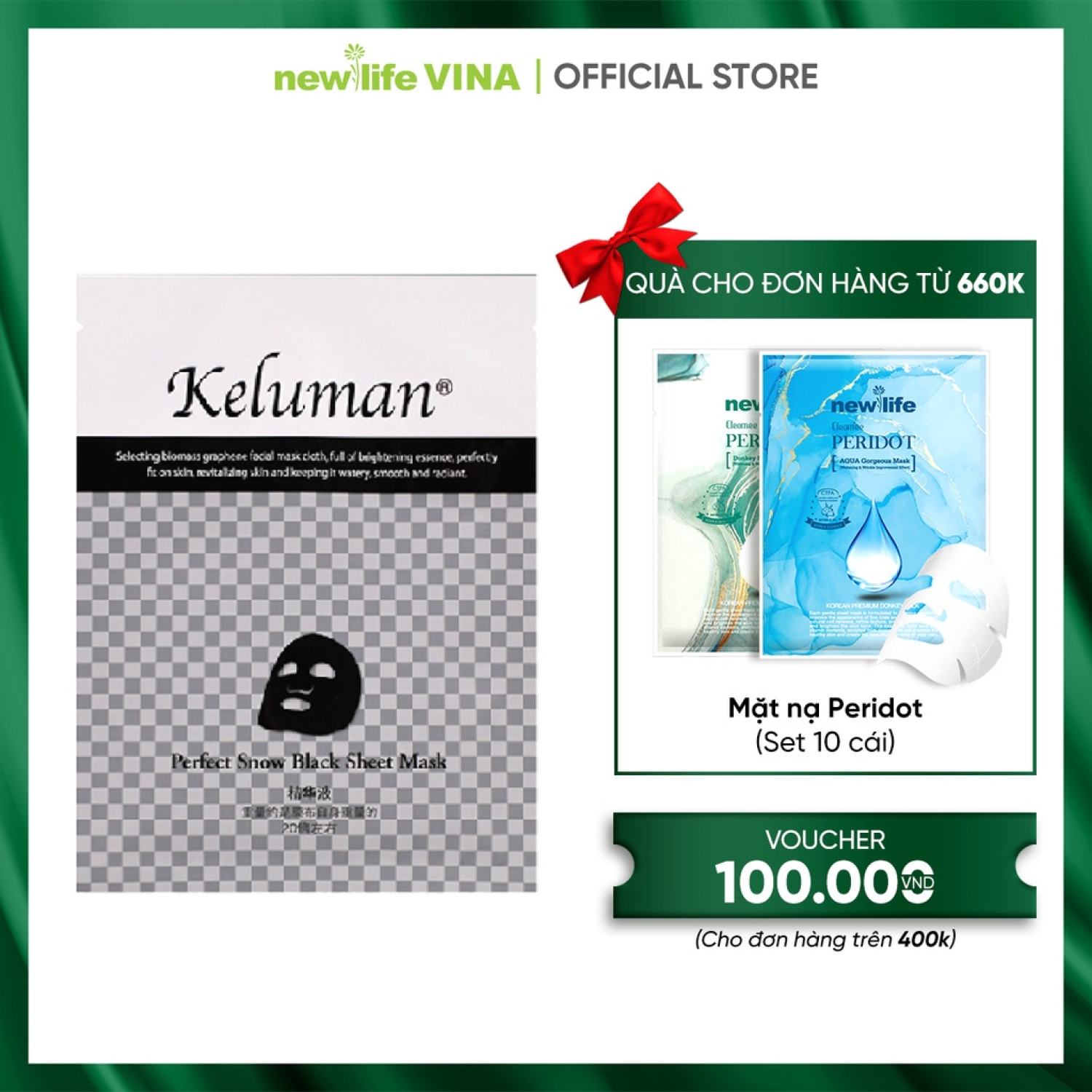 Mặt nạ than hoạt tính làm sáng da keluman