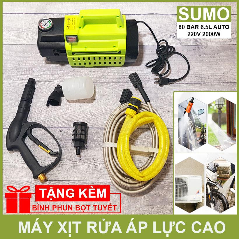 Máy xịt rửa xe áp lực cao 220v 2000w 80bar sumo