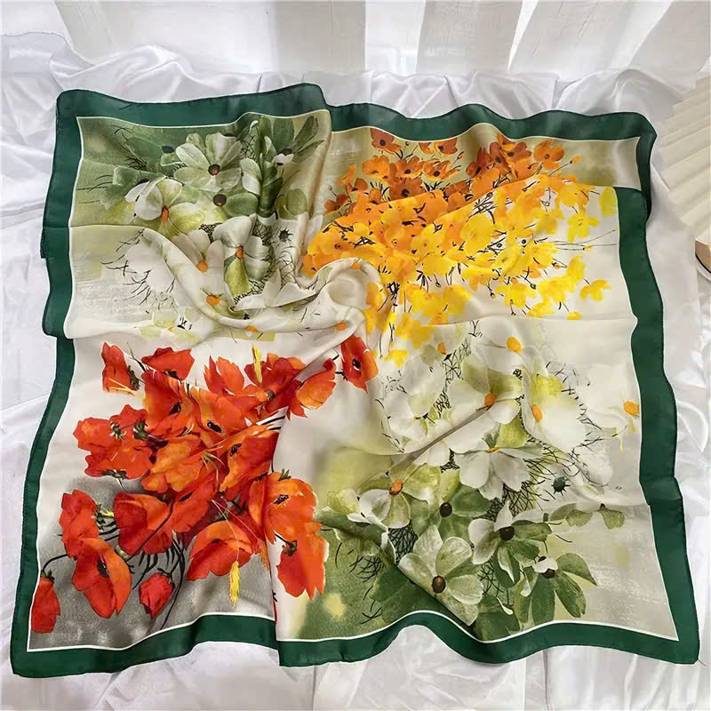 Khăn lụa vuông 70*70 đa năng cao cấp - 6