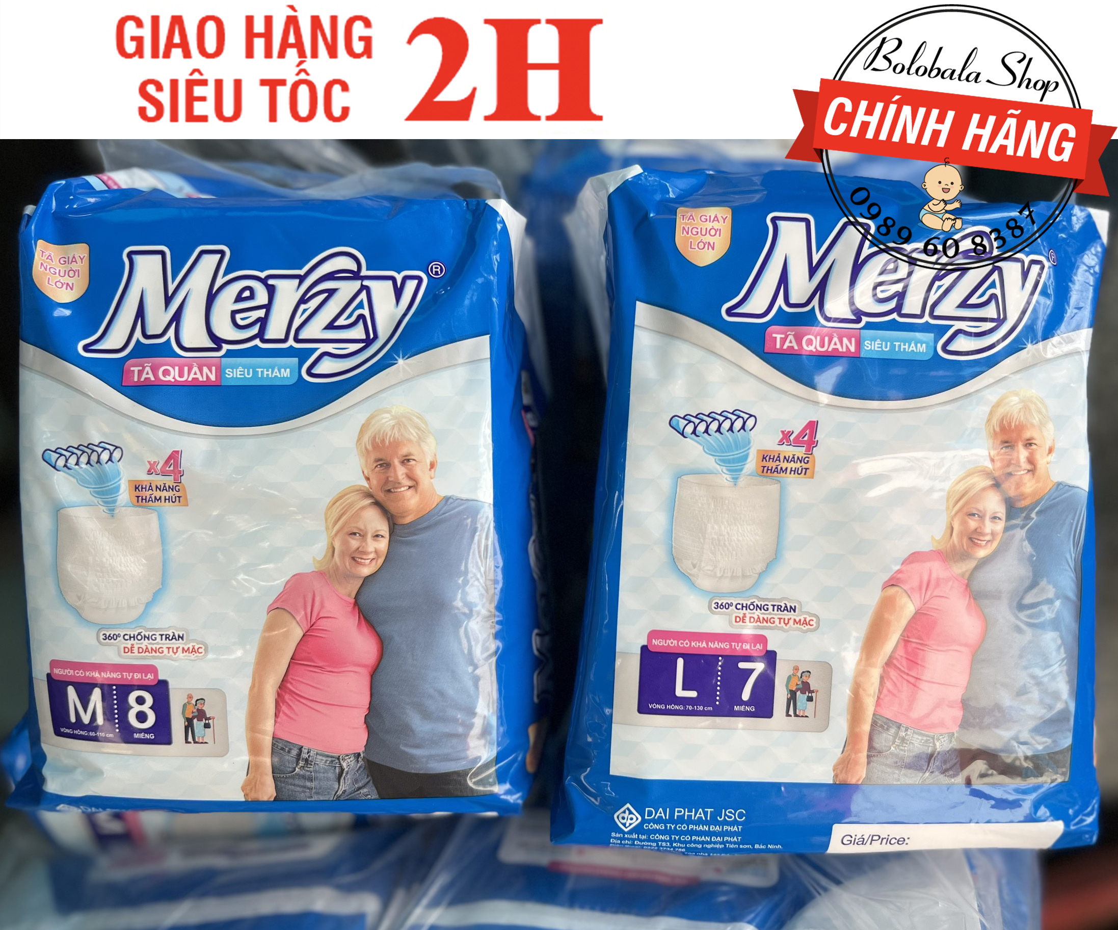 [HCM]Tã quần người lớn Merzy M8/ L7/ XL6 miếng