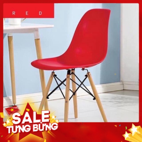 Htshop ghế làm việc eames chân gỗ sồi dành cho phòng ăn,phòng khách,cafe,văn phòng,học tập