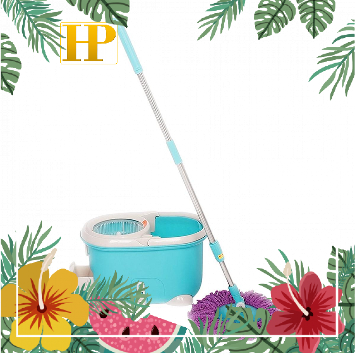 Bộ Lau Nhà 360 Độ Lock&Lock MOP-Q2-1 - Xanh Dương có độ bền cao dễ dàng lau sạch mọi vết bẩn dễ di chuyển mọi nơi