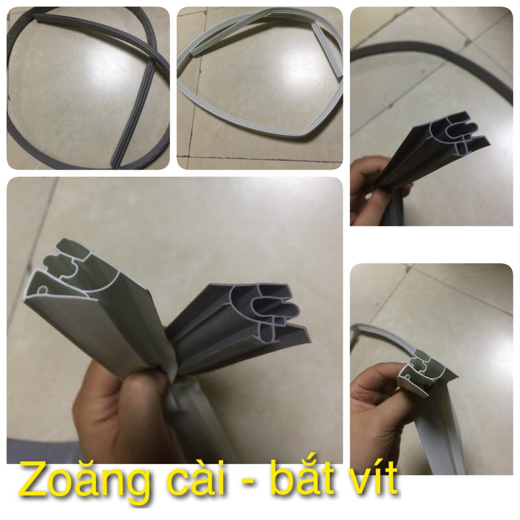 Ron tủ lạnh kiểu gài dài 2 mét màu xám