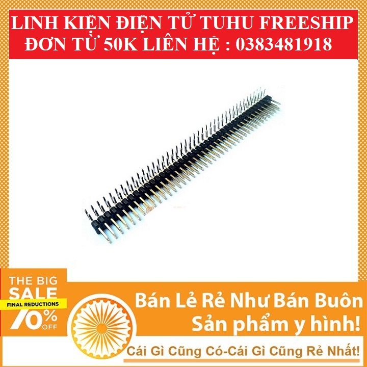 combo 5 jump đực đơn 1x40P 2.54 ( Thẳng hoặc Cong) Linh kiện điện tử tuhu 3m