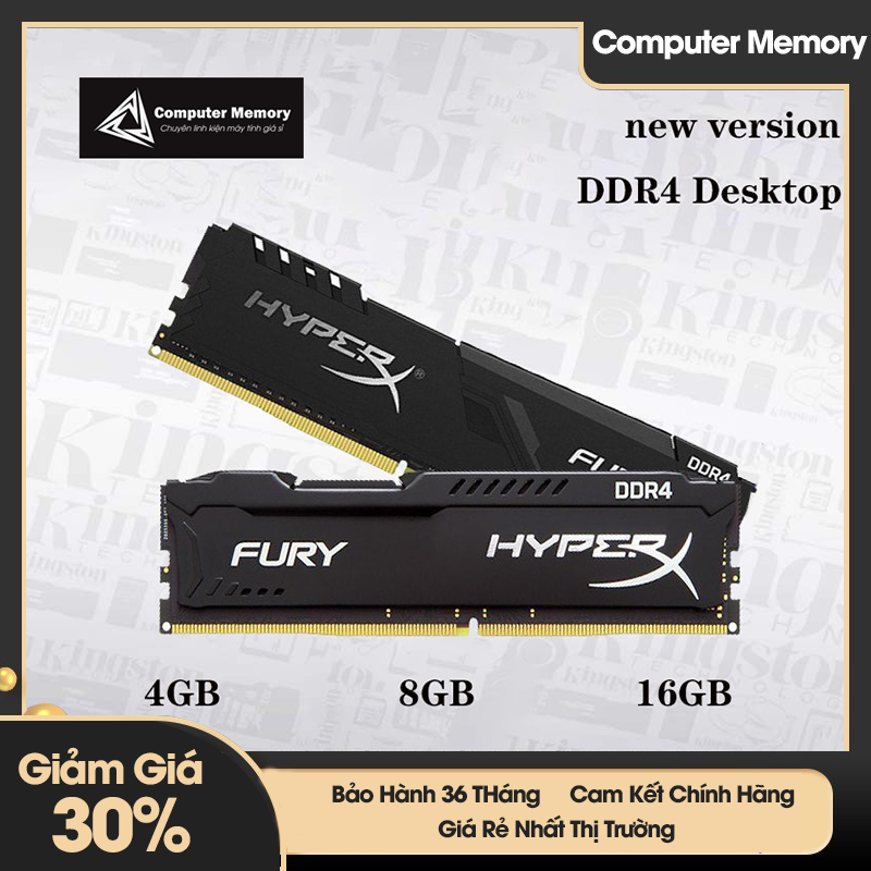 RAM PC 8GB 16GB DDR4 bus 2400 2666 3200Hz Kingston HyperX