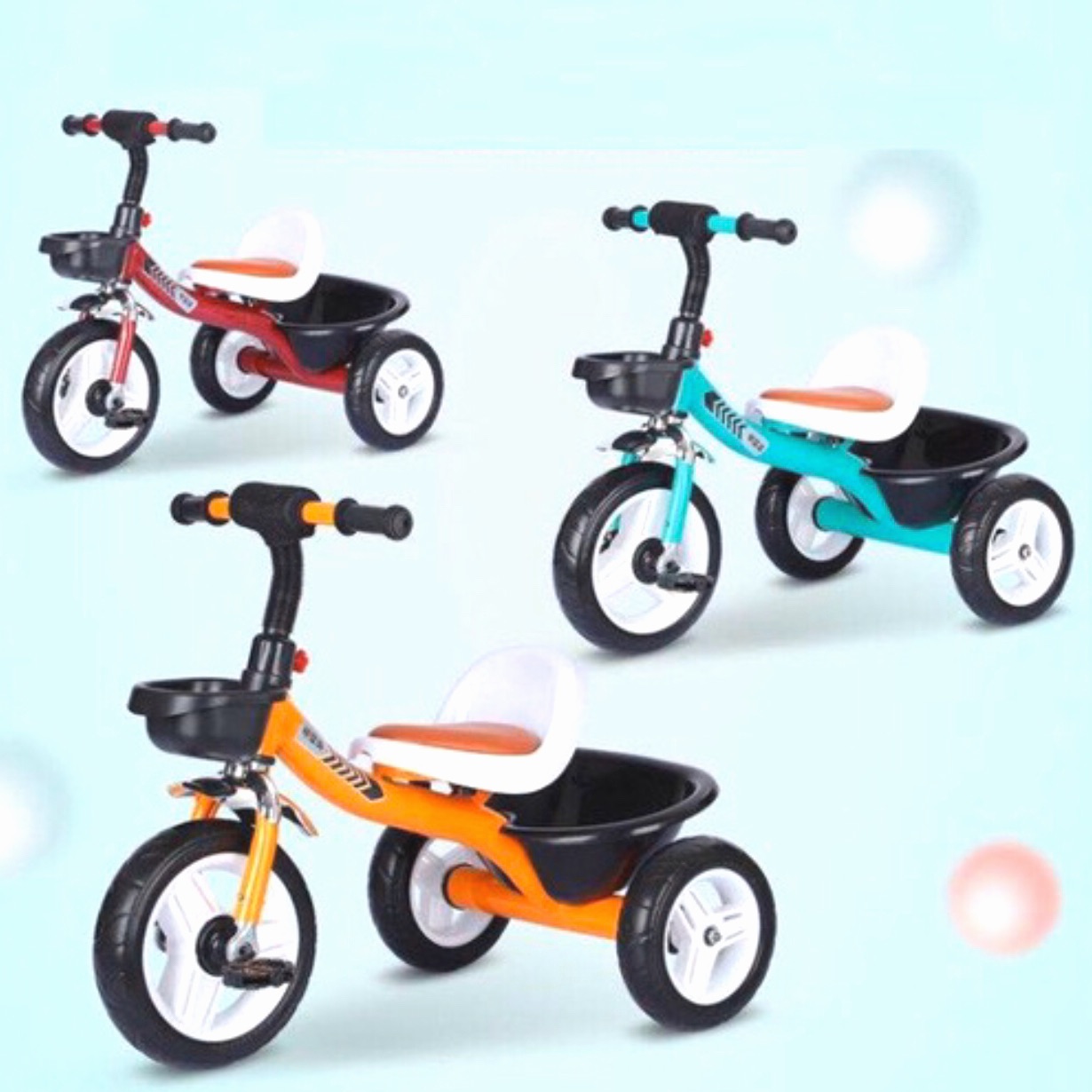 Xe đạp 3 bánh yên bọc da cao cấp