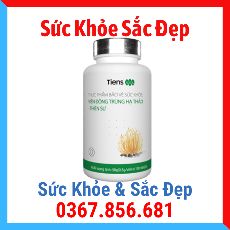 Viên đông trùng hạ thảo Tiens - Đông Trùng Hạ Thảo Thiên Sư – 100 viên/lọ