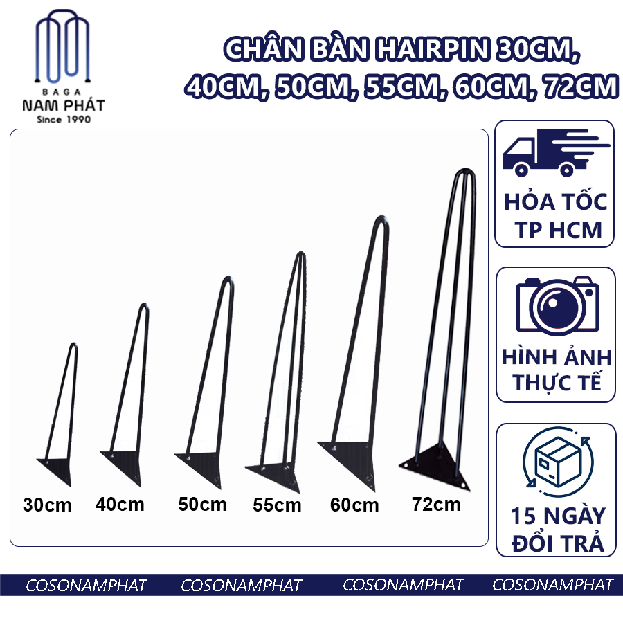 Chân bàn sắt hairpin 72cm chan ban bằng săt hair pin nam phát 72 cm