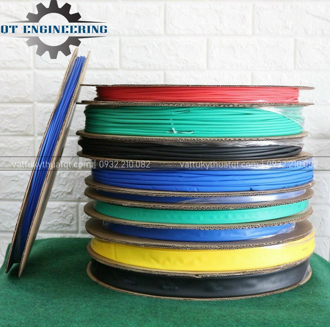 Ống gen co nhiệt phi 5-22mm | cuộn 100m | đủ 5 màu | vattukythuatqt.com