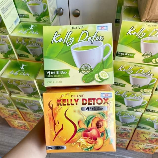 Combo 2 trà đào hoặc bí đao kelly detox