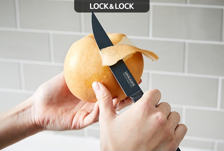[HCM]Dao gọt vỏ Lock&Lock inox 304 nguyên khối có phủ chống dính - Santoku Knife CKK314