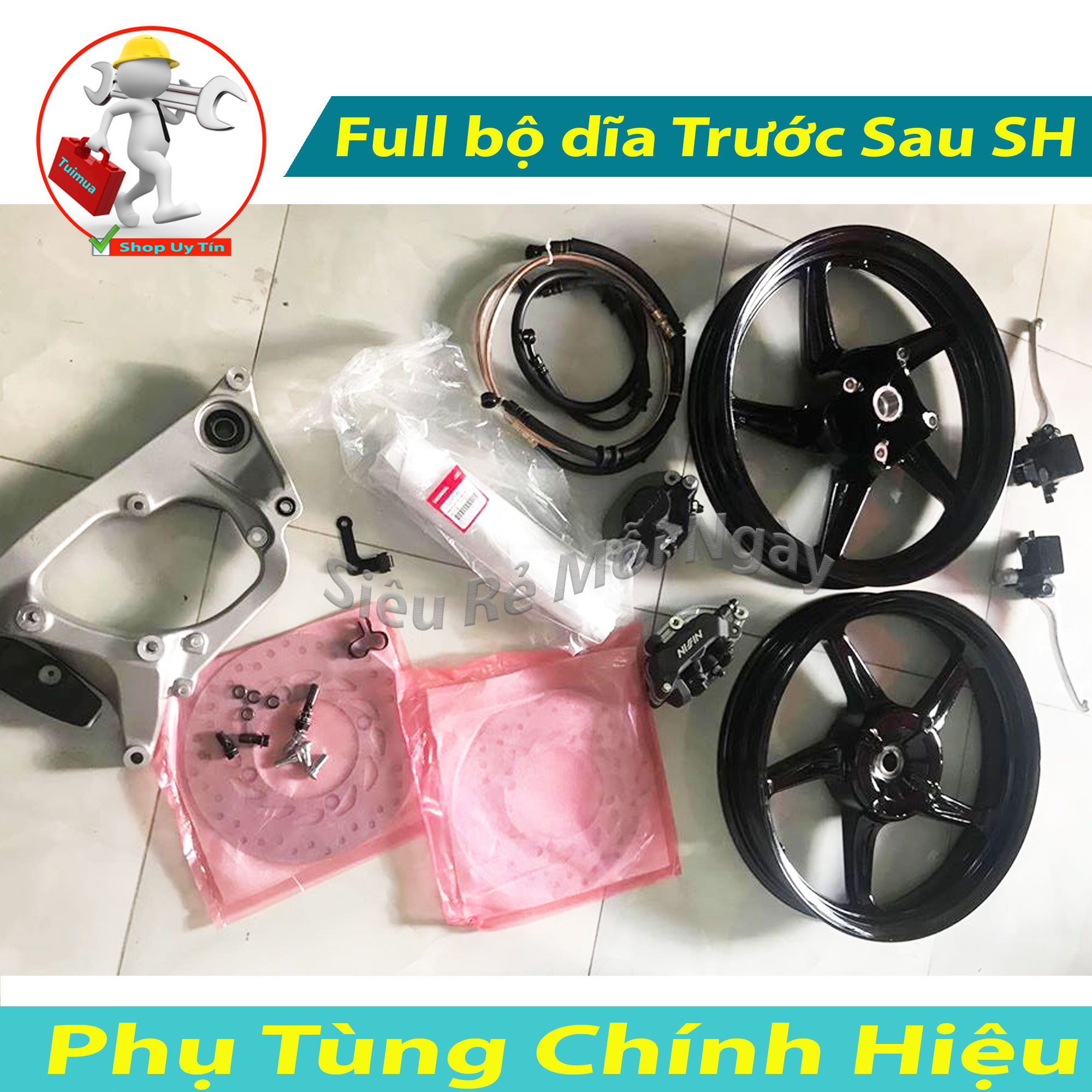 [HCM]Lên Full bộ thắng dĩa trước sau cho các dòng SH A Còng Dylan PS