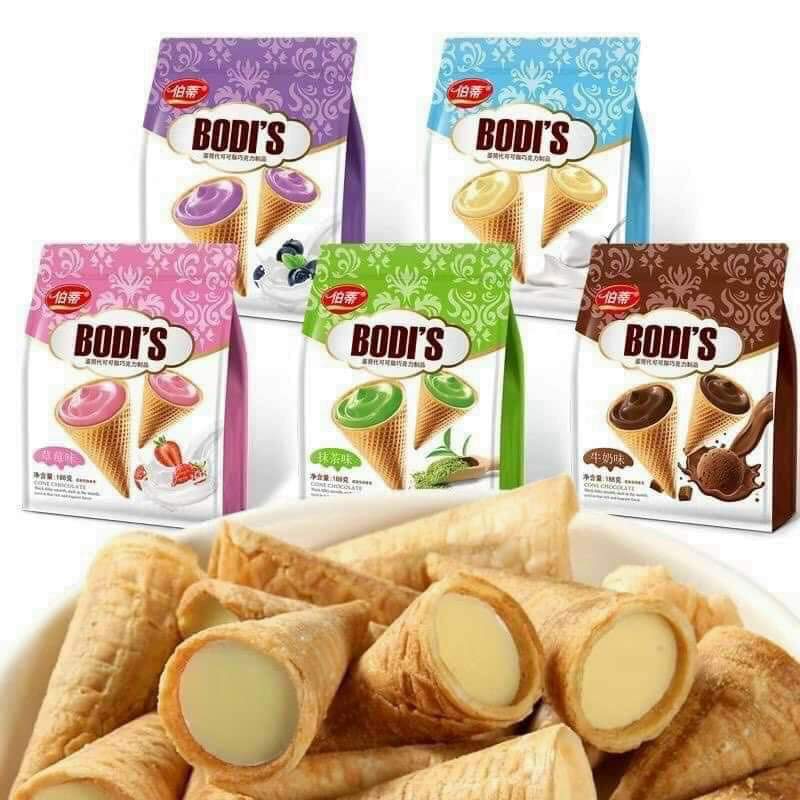 Bánh kem ốc quế bodi's giòn ngon hấp dẫn - ốc quế nhân kem cho bé