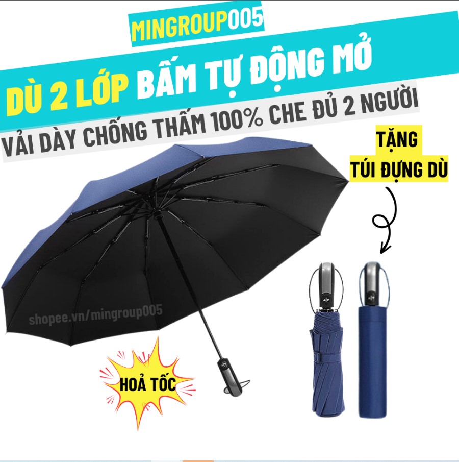 Dù đi mưa nắng 2 chiều uv xếp gọn tiện lợi,ô dù che nắng mưa có nút bấm tự động,dù che mưa nắng cỡ lớn tự động đóng mở cao cấp chống tia uv sắc tố có hại cho da