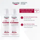 Bộ đôi Sữa Rửa Mặt Cho Da Nhạy Cảm Eucerin PH5 Facial Cleanser 400ml