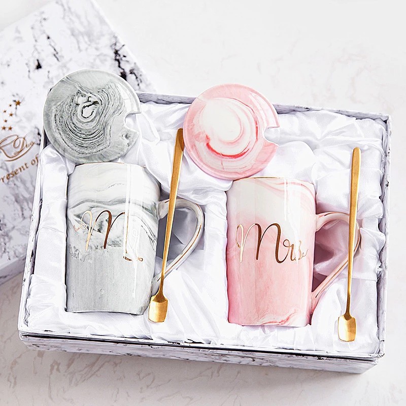 Ly cốc sứ cặp đôi mr&mrs quà tặng ý nghĩa cực đẹp