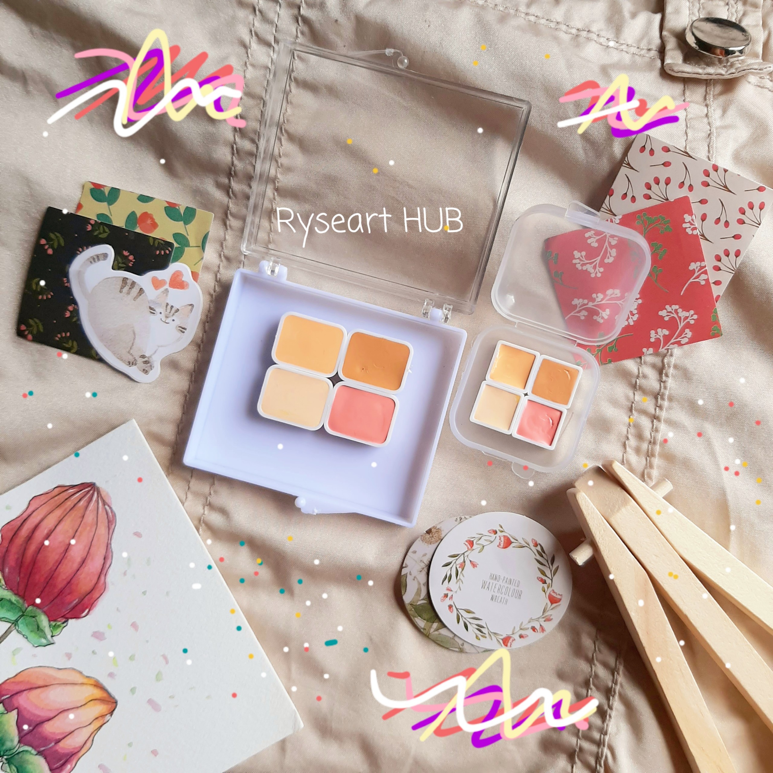 Pocket màu nước White Nights, Shinhan, Paul Rubens theo tone da, xanh lá, xanh dương, tím, nâu, vàng, hồng, đỏ, cam