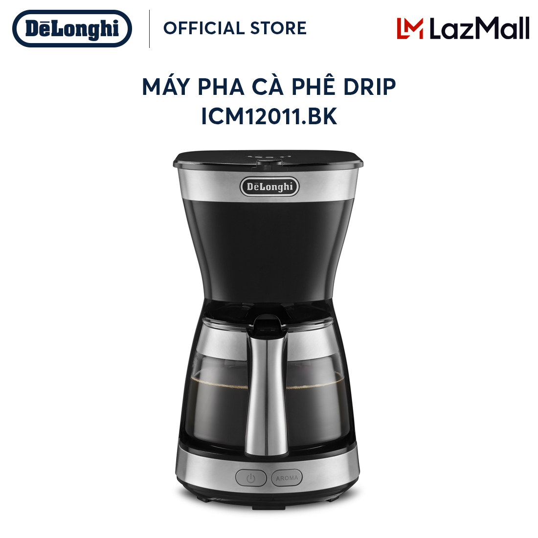 Máy pha cà phê drip delonghi icm12011.bk