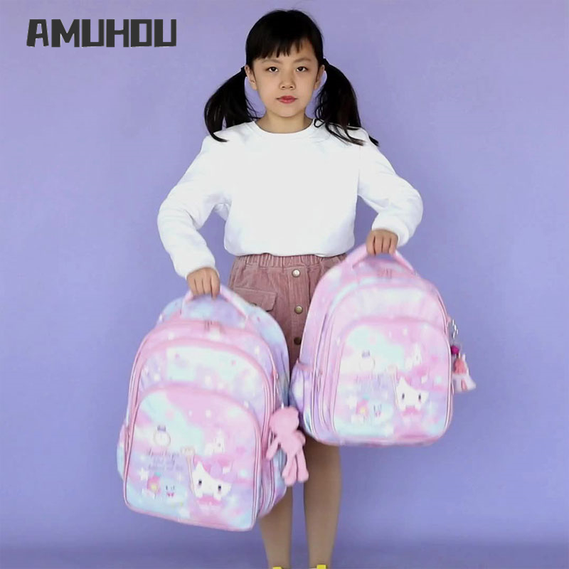 AMUHOU Trường Tiểu Học Cô Gái Túi Lớp 5-1