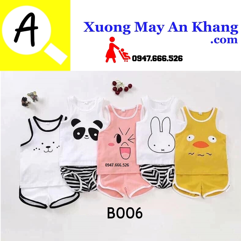 Có Video tự quay | Combo 5 bộ quần áo trẻ em 100% cotton cho bé 3-13kg