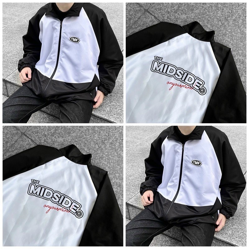 Áo khoác dù TMS Logo Bomber Nam Nữ Ulzzang Form Rộng Phong Cách Năng Động Cá Tính