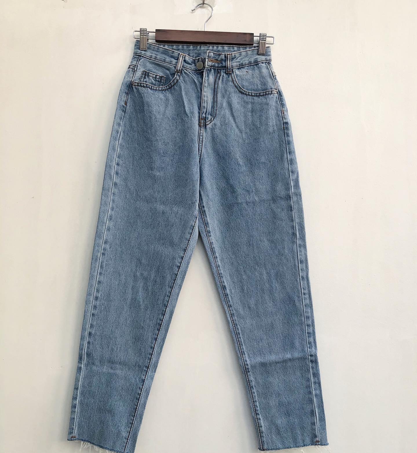 Baggy Jeans Ống Suông Cắt Lai
