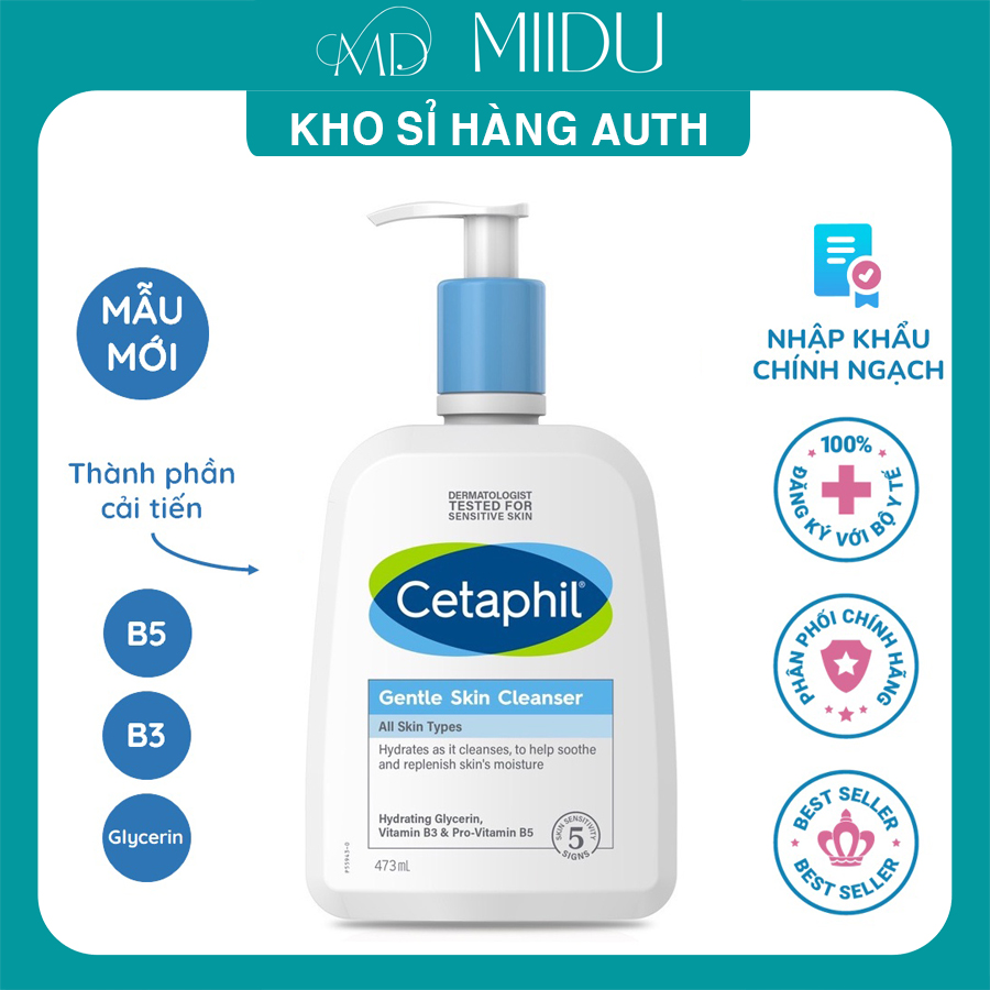 Sữa Rửa Mặt Cetaphil Gentle Skin Cleanser 473ml dịu nhẹ lành tính được các chuyên gia da liễu khuyên dùng