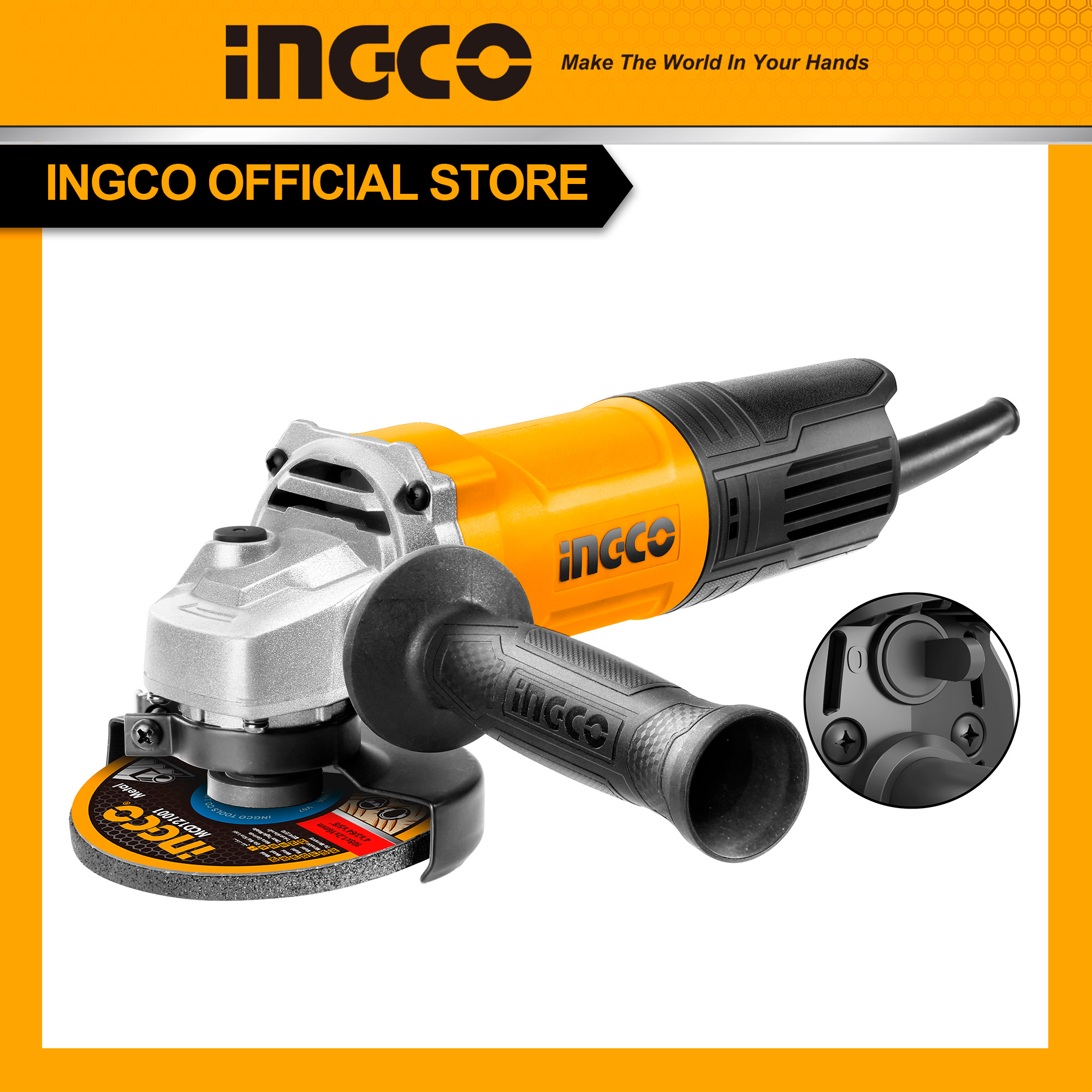 Máy mài góc 750w ingco ag750282 đường kính đĩa 100mm, cốt d10