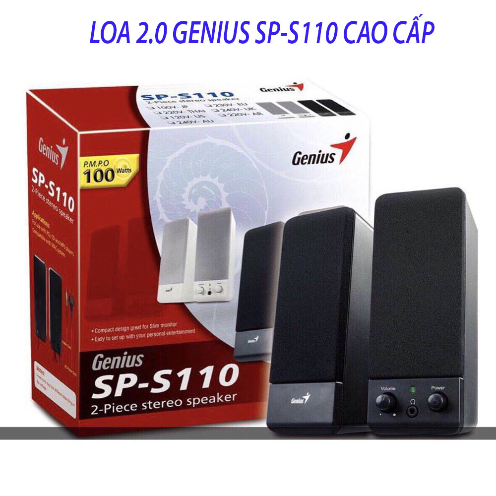 [BASS CỰC MẠNH] Bộ 2 Loa Máy Tính/ Vi Tính Cao Cấp Âm Bass Echo Hay - Nhỏ Gọn - loa vi tính - loa vi tính giá rẻ, LOA 2.0 GENIUS SP-S110, MƠÍ NHẤT NĂM 2020 BẢO HÀNH 6 THÁNG.