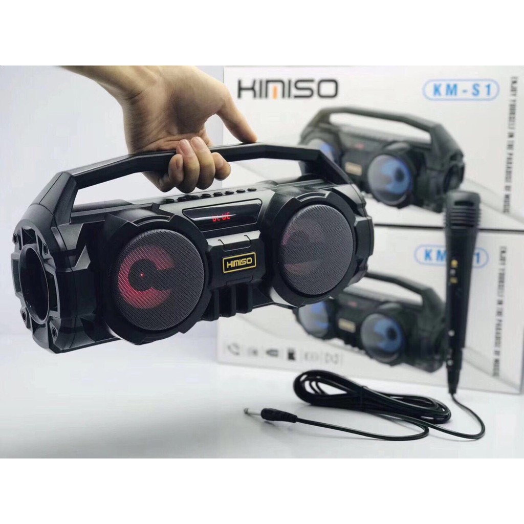 Loa karaoke bluetooth kimiso km-s1/s2 kèm micro dây