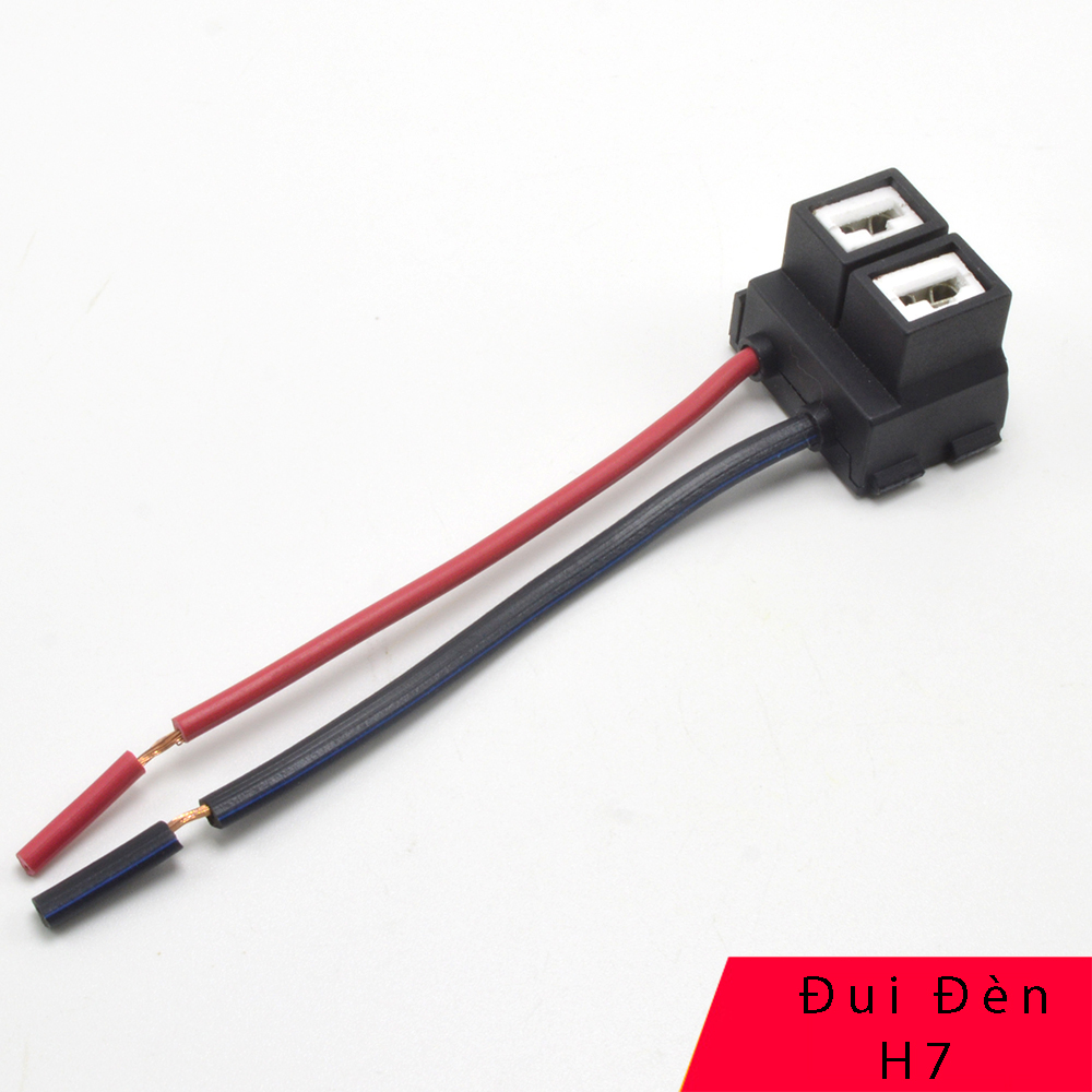 Chuôi đèn H7 bằng sứ cho bóng đèn Oto/Xe máy (Đen)