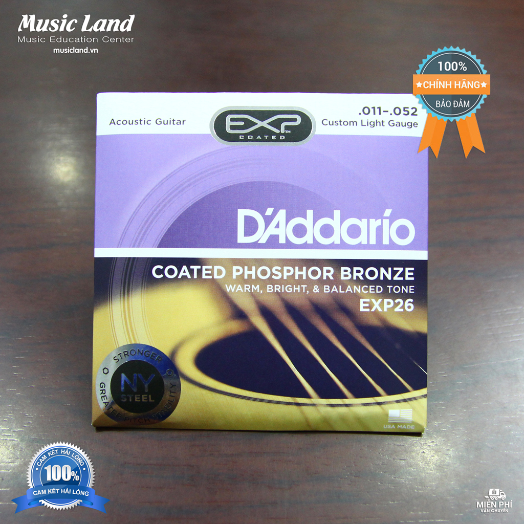 Dây Đàn Guitar Acoustic D'Addario EXP26 - Chính Hãng