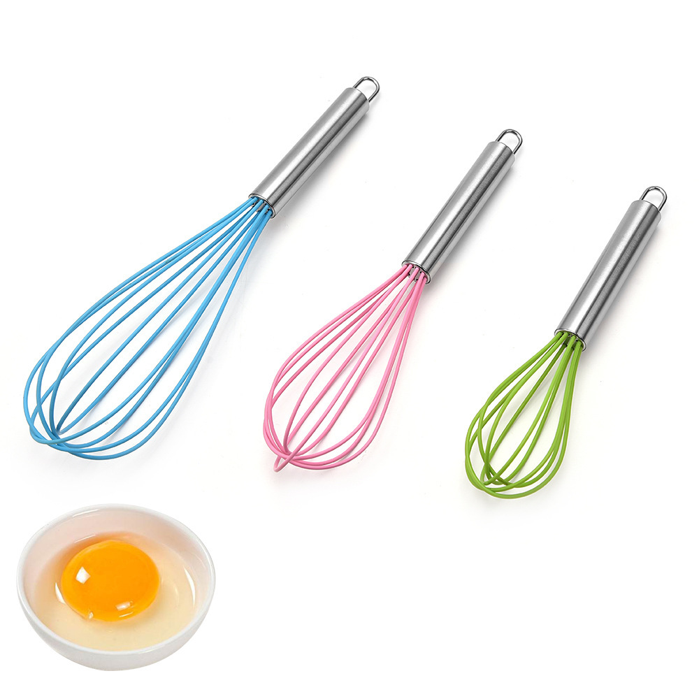 Phới đánh trứng nhiều size - Dụng cụ đánh trứng silicone GB236
