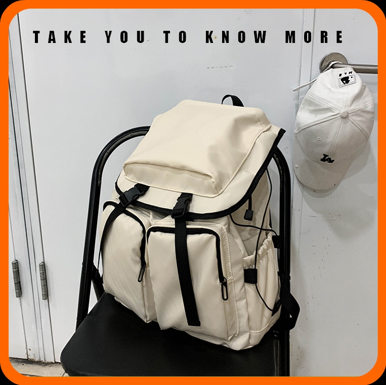 Balo nam đi học StreetWear Hàn Quốc, nhiều ngăn, siêu rộng đựng laptop sách vở to