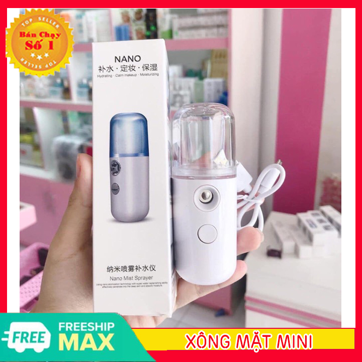 [GIÁ SỈ - GIẢM THÊM 8% ] Máy xông hơi da mặt, máy phun sương, máy xịt khoáng mini cầm tay, Máy Tạo ẩm mini nano mẫu mới nhất 2021