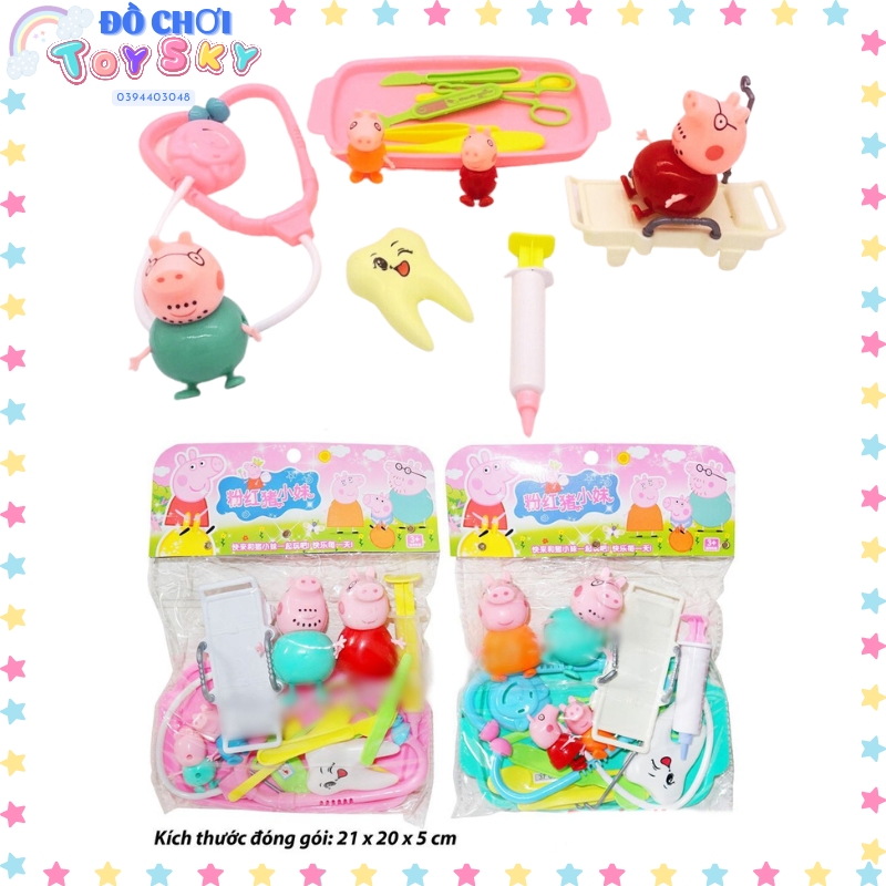 Đồ Chơi Bác Sĩ Cho Bé Từ 3 trở lên Đồ Chơi Nhập Vai Đồ Chơi Y Tế Đồ Chơi Mô Phỏng Bác Sĩ Heo Peppa Khám Răng