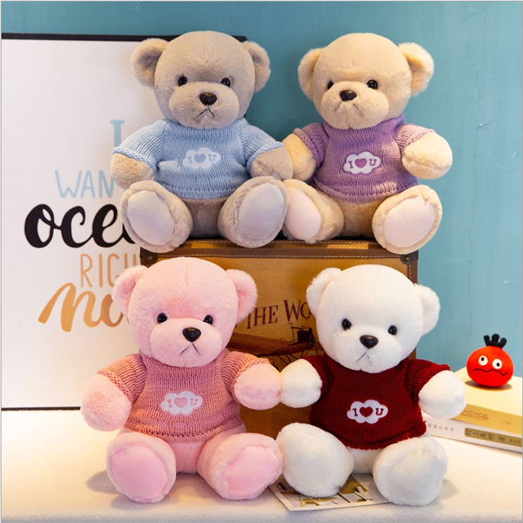 Gâu Bông Teddy Cao Cấp Áo Len Size Nhí 25cm (3 Màu)