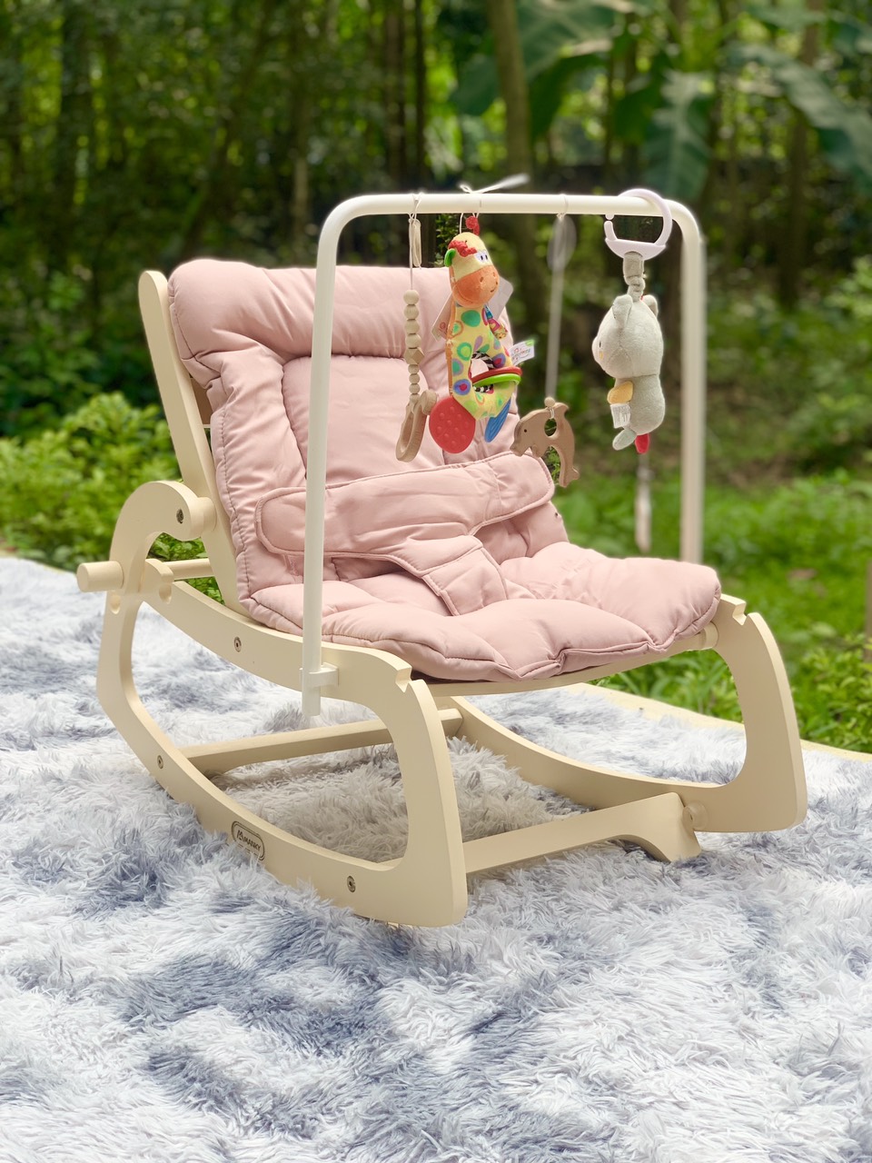 Ghế bập bênh đa năng cho bé Mankykid -  cho bé từ sơ sinh đến 6 tuổi