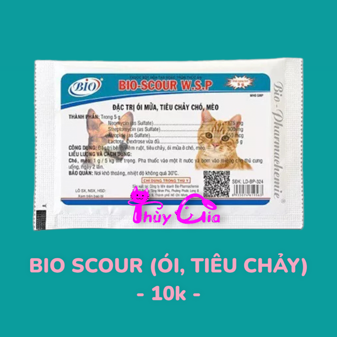 Bio Scour 5g - Hỗ trợ kiểm soát viêm ruột, tiêu chảy trên thú cưng